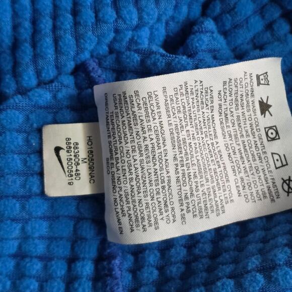 Nike Dri Fit Therma FIT Half Zip Men’s Medium Blue Running Top 683906-480 - Picture 8 of 9